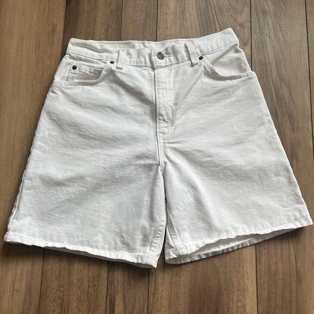 Levi’s Women’s Vintage 90s Relaxed High Waist White Denim Shorts Size 10